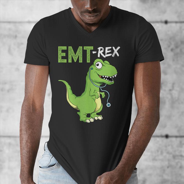 EMT Rex Paramedic Graduation Firefighter Men's V-Neck T-Shirt