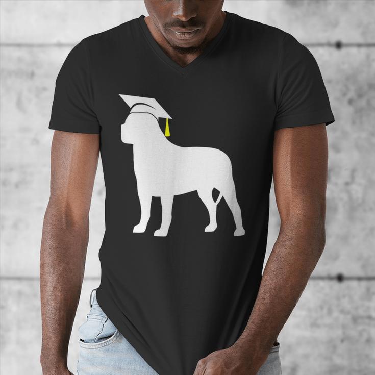 English Mastiff Graduation Dog Graduate Men's V-Neck T-Shirt