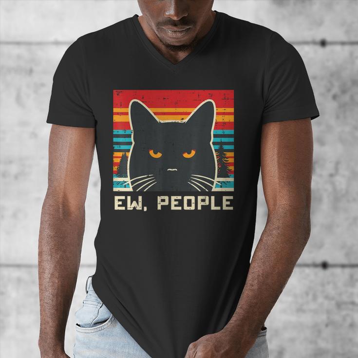Ew People Cat Saying Introvert Women Men Kids Men's V-Neck T-Shirt Ew People Cat Saying Introvert Women Men Kids Men's V-Neck T-Shirt