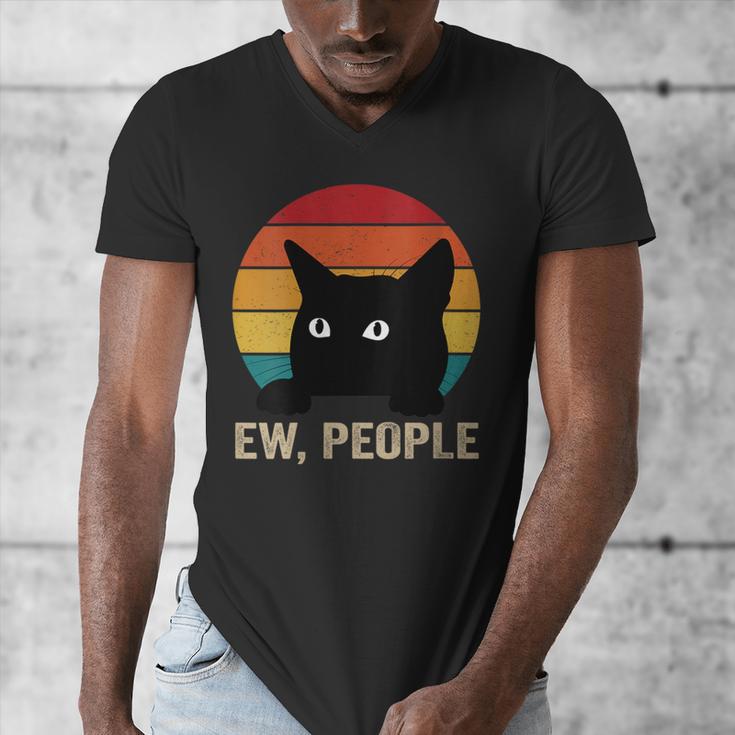 Ew People Introvert Cat Lover Cat Lady Vintage Men's V-Neck T-Shirt Ew People Introvert Cat Lover Cat Lady Vintage Men's V-Neck T-Shirt
