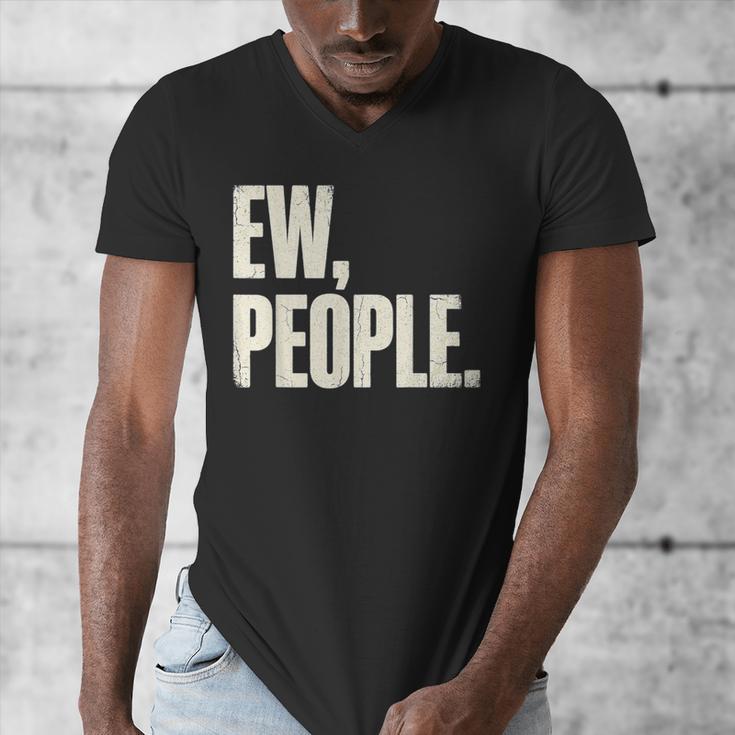 EW People Introvert Sarcastic Graphic Style Men's V-Neck T-Shirt EW People Introvert Sarcastic Graphic Style Men's V-Neck T-Shirt