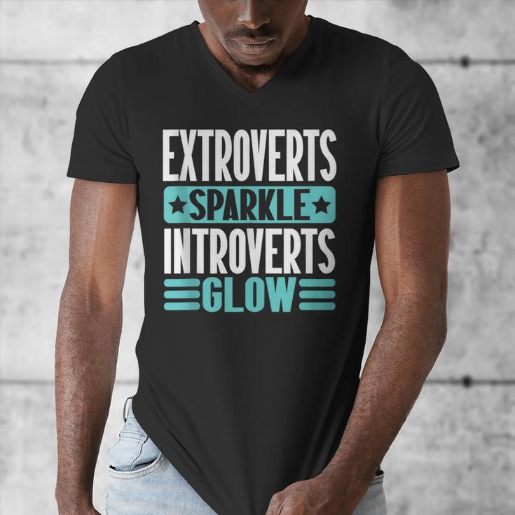 Extroverts Sparkle Introverts Glow Introvert Men's V-Neck T-Shirt Extroverts Sparkle Introverts Glow Introvert Men's V-Neck T-Shirt
