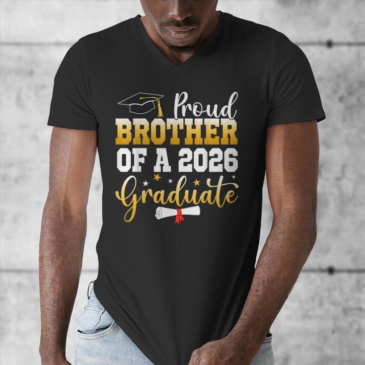 Family Graduation Party Proud Brother Of A 2026 Graduate Men's V-Neck T-Shirt