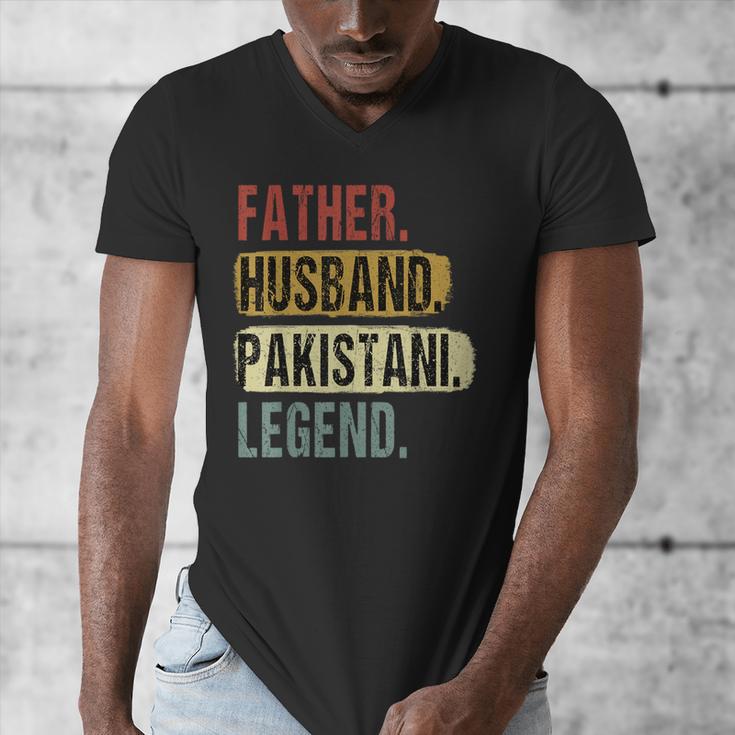 Father Husband Pakistani Legend Pakistan Dad Father's Day Men's V-Neck T-Shirt Father Husband Pakistani Legend Pakistan Dad Father's Day Men's V-Neck T-Shirt