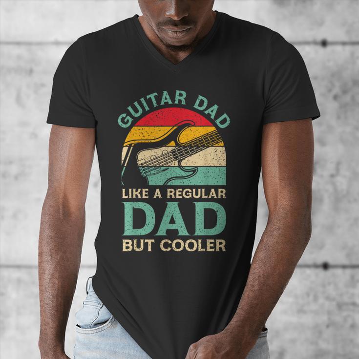 Fathers Day Guitar Dad For Guitarist Music Lover Dad Men's V-Neck T-Shirt