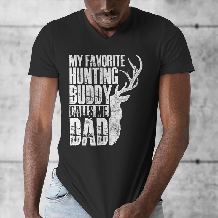 My Favorite Hunting Buddy Calls Me Dad Deer Animal Hunter Men's V-Neck T-Shirt