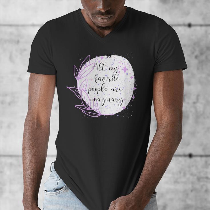 All My Favorite People Are Imaginary Book Lover Idea Men's V-Neck T-Shirt