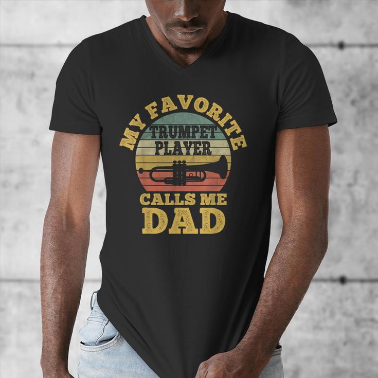 My Favorite Trumpet Player Calls Me Dad Father Vintage Men's V-Neck T-Shirt