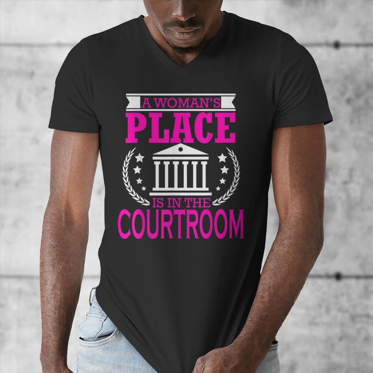 Female Lawyer Women Law Student Graduation Bar Exam Men's V-Neck T-Shirt