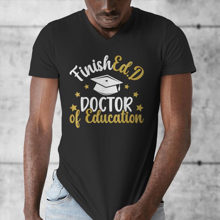 FinishEdD Doctor Of Education Graduation EdD Graduate Men's V-Neck T-Shirt