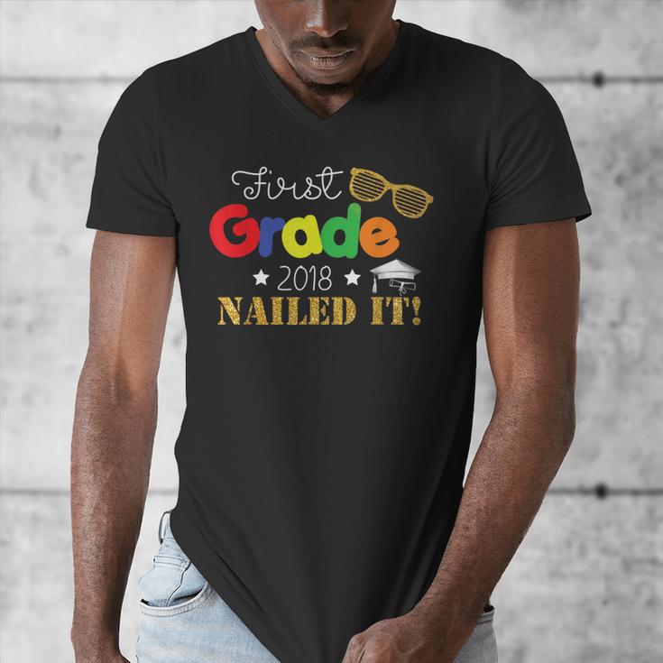First 1st Grade 2018 Nailed It Graduation Shirt Men's V-Neck T-Shirt