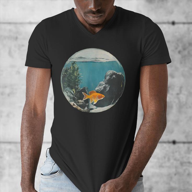 Fish Bowl Frutiger Aero Y2K Retro Vibes Men's V-Neck T-Shirt Fish Bowl Frutiger Aero Y2K Retro Vibes Men's V-Neck T-Shirt