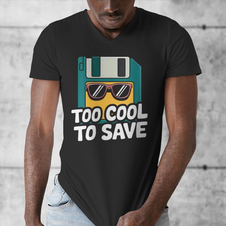 Floppy Disk Retro Tech Nostalgia Old School Computing Humor Men's V-Neck T-Shirt Floppy Disk Retro Tech Nostalgia Old School Computing Humor Men's V-Neck T-Shirt