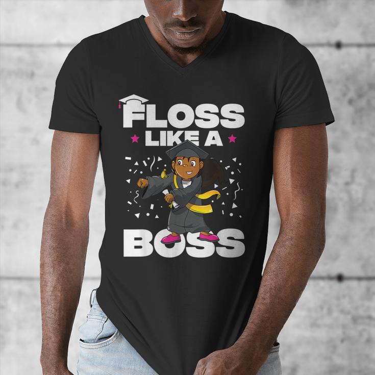 Floss Like A Boss Shirt Class Of 2019 Graduation Kids Men's V-Neck T-Shirt