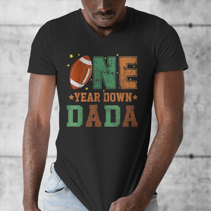Football 1st Year One Down Dada Birthday For Dad Daddy Men's V-Neck T-Shirt