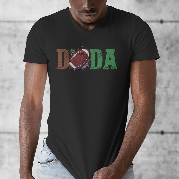 Football Dada 1st Birthday Men's V-Neck T-Shirt Football Dada 1st Birthday Men's V-Neck T-Shirt