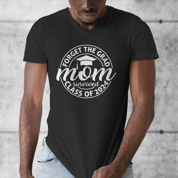 Forget The Grad Mom Survived Class Of 2024 Senior Graduation Men's V-Neck T-Shirt