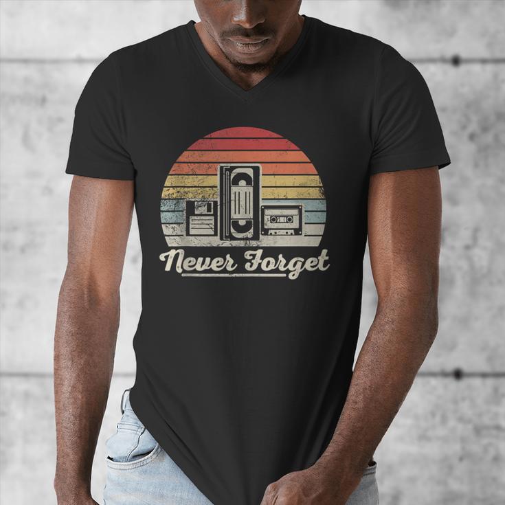 Never Forget Retro Nostalgia Vintage Cassette Men's V-Neck T-Shirt Never Forget Retro Nostalgia Vintage Cassette Men's V-Neck T-Shirt