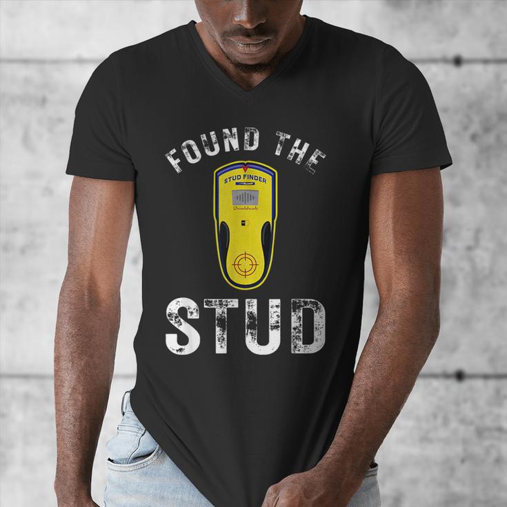 Found The Stud Dad Joke Handy Tools Stud Finder Men's V-Neck T-Shirt Found The Stud Dad Joke Handy Tools Stud Finder Men's V-Neck T-Shirt