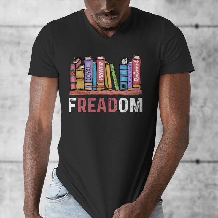 Freadom Anti Ban Books Freedom To Read Book Lover Reading Men's V-Neck T-Shirt