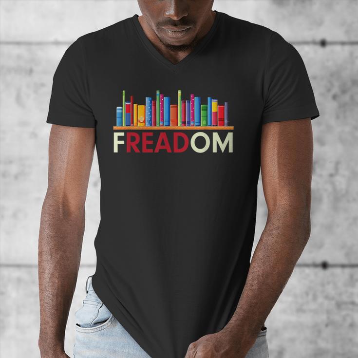 Freadom Anti-Banned Books – Read Banned Books Library Men's V-Neck T-Shirt