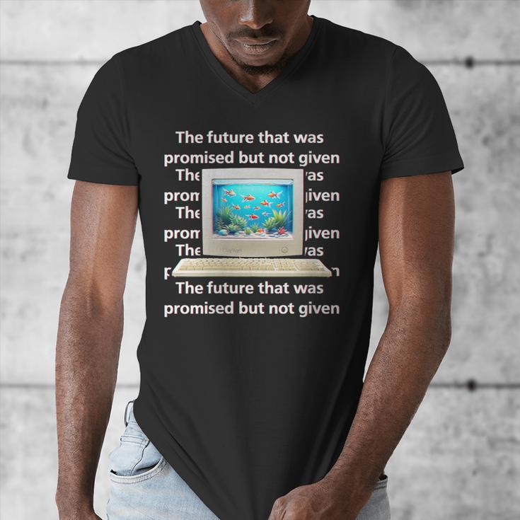 Frutiger Aero Aesthetic Tech The Future That Was Promised Men's V-Neck T-Shirt