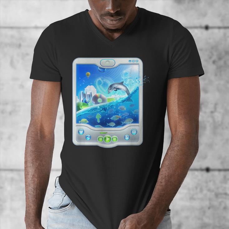 Frutiger Aero Skeuomorphism User Interface Nostalgia Men's V-Neck T-Shirt