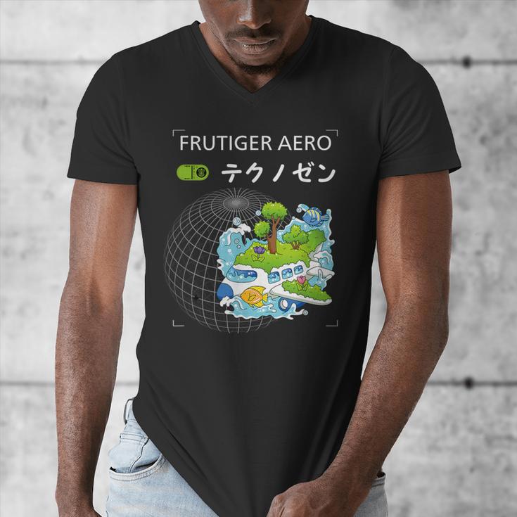 Frutiger Aero Y2K Fashion Trends Statement Piece Tech Orbite Men's V-Neck T-Shirt Frutiger Aero Y2K Fashion Trends Statement Piece Tech Orbite Men's V-Neck T-Shirt