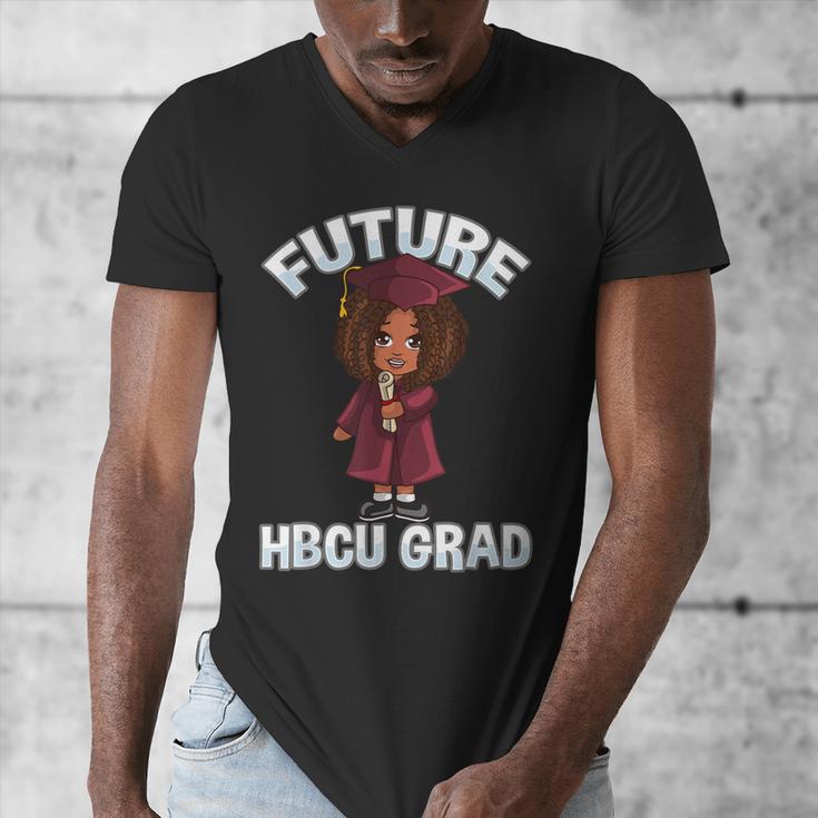Future HBCU Grad Girl Wearing Graduation Gown Men's V-Neck T-Shirt