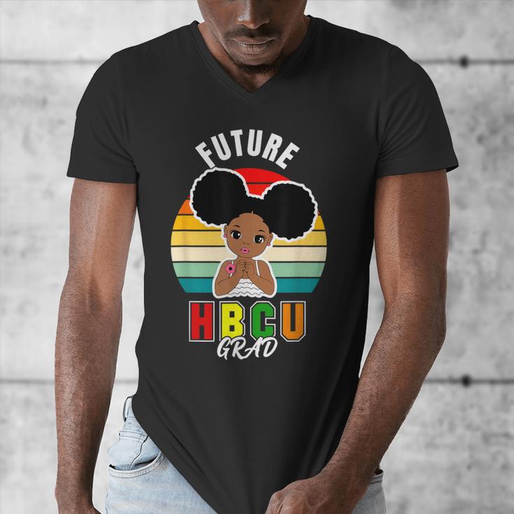 Future HBCU Grad Graduate Afro Girl College Graduation Men's V-Neck T-Shirt