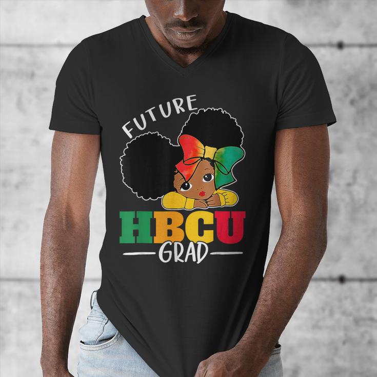 Future HBCU Grad History Girl Graduation HBCU Kids Men's V-Neck T-Shirt