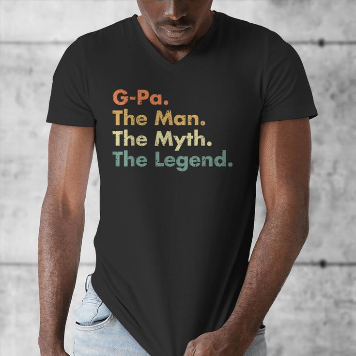 G-Pa The Man The Myth The Legend Dad Grandpa Men's V-Neck T-Shirt