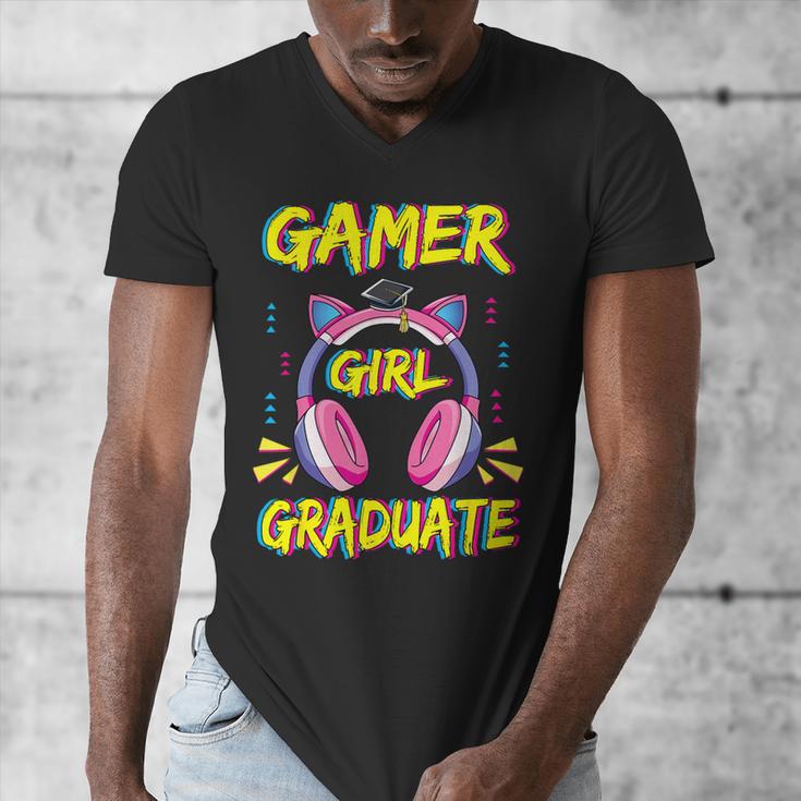 Gamer Girl Graduate Shirt Girls Kids Gamer Graduation Men's V-Neck T-Shirt