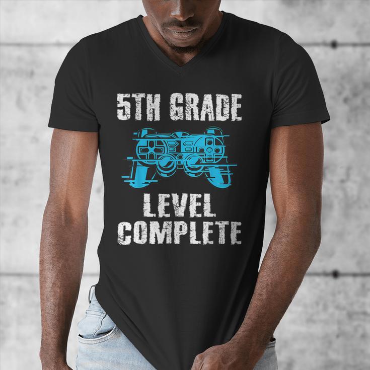 Gamer Graduation 5th Grade Level Complete Video Games Boys Men's V-Neck T-Shirt