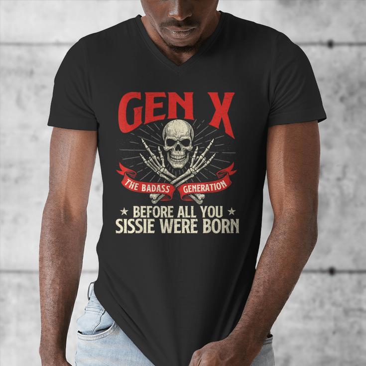 Gen X The Badass Generation Generation X Gen Xer Nostalgia Men's V-Neck T-Shirt