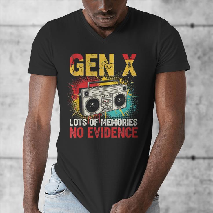 Gen X Lots Of Memories No Evidence Retro Nostalgia Humor Men's V-Neck T-Shirt