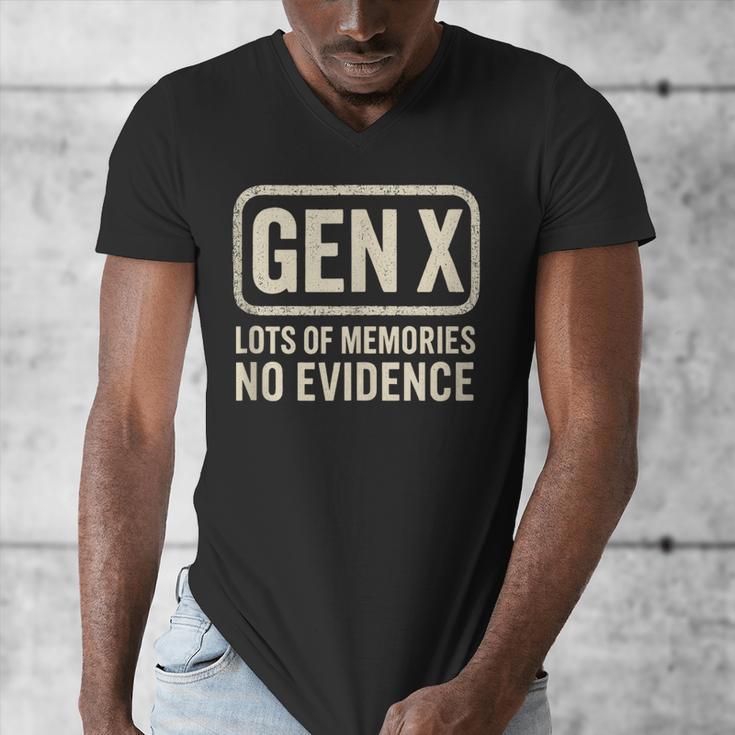 Gen X Lots Of Memories No Evidence Retro Nostalgia Men's V-Neck T-Shirt