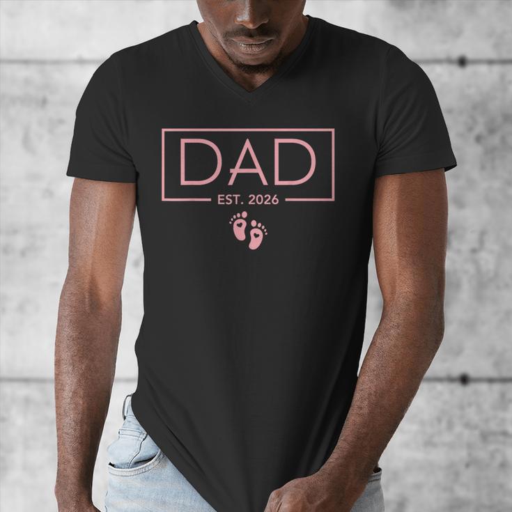 Girl Dad Est 2026 First Time Girl Dad To Be Men's V-Neck T-Shirt Girl Dad Est 2026 First Time Girl Dad To Be Men's V-Neck T-Shirt