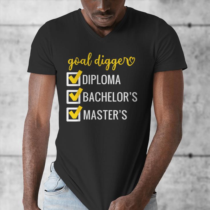 Goal Digger Inspirational Quotes Master's Degree Graduation Men's V-Neck T-Shirt