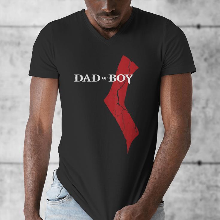 God Of Boy Dad Video Game Tshirt Father's Day Edition Men's V-Neck T-Shirt