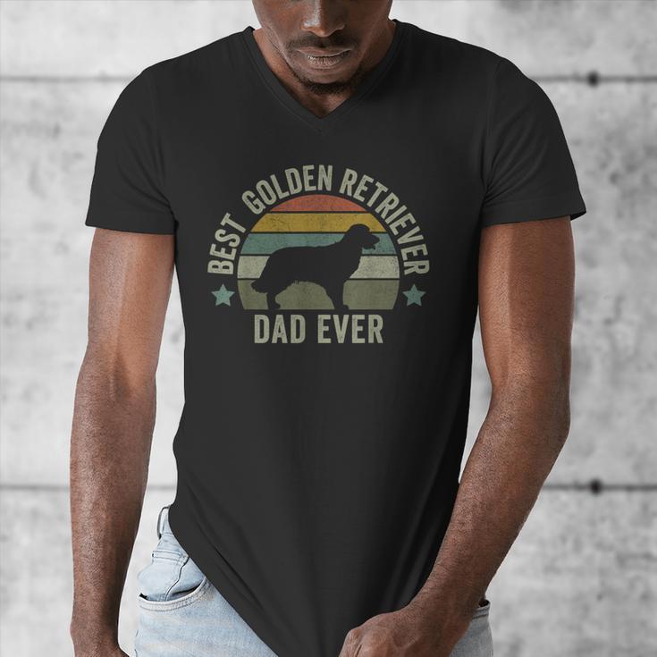 Golden Retriever Dad Dog Shirt Fathers Day Doggy Men's V-Neck T-Shirt