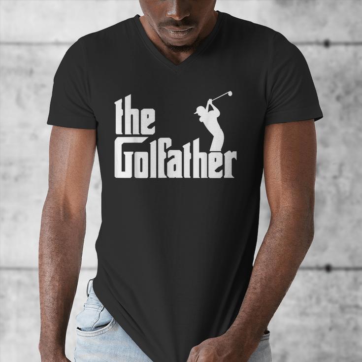 The GolfFather Golf Father God Father Dad Golfer Men's V-Neck T-Shirt The GolfFather Golf Father God Father Dad Golfer Men's V-Neck T-Shirt