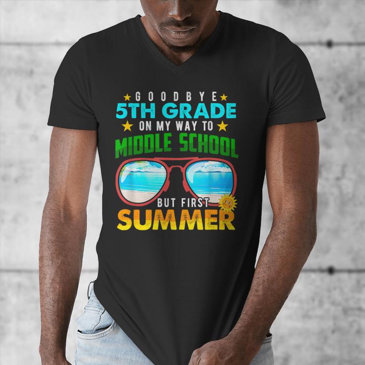 Goodbye 5th Grade Graduation To 6th Grade Hello Summer Kids Men's V-Neck T-Shirt