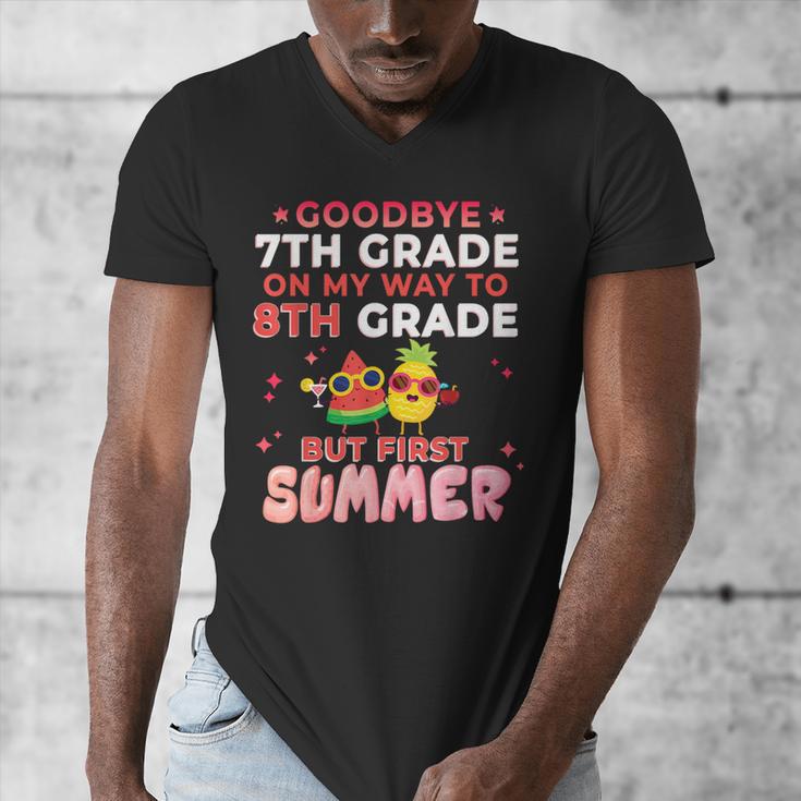 Goodbye 7th Grade Graduation To 8th Grade Hello Summer Men's V-Neck T-Shirt