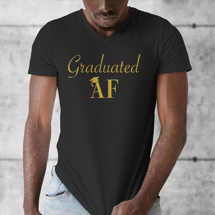GradShirt For Women Graduated AF Graduation GIft Men's V-Neck T-Shirt