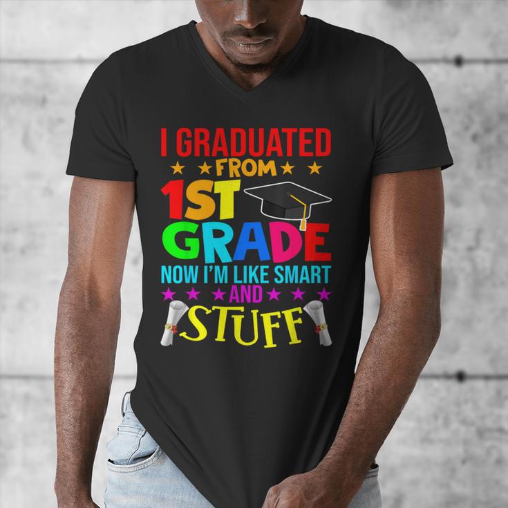 I Graduated From 1st Grade Graduation Matching Student Men's V-Neck T-Shirt