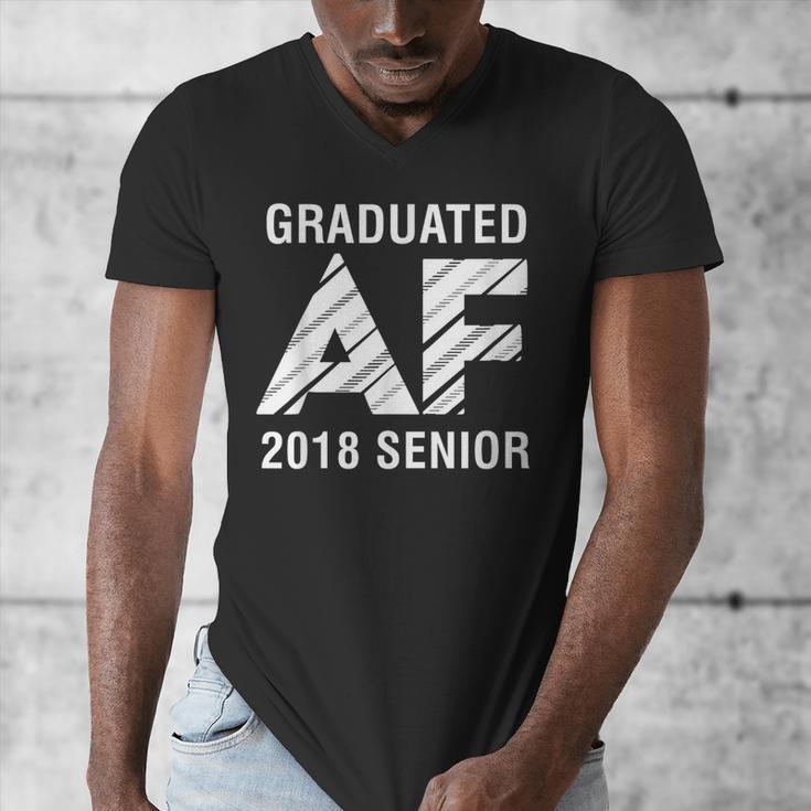 Graduated AF 2018 Senior Graduation Shirt Men's V-Neck T-Shirt