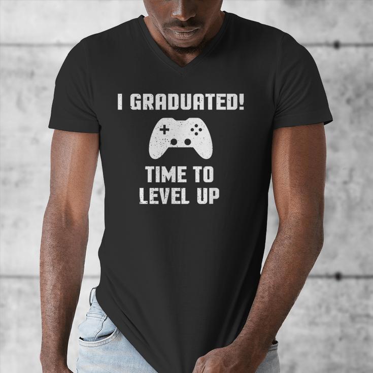 I Graduated Time To Level Up Graduation T-Shirt Men's V-Neck T-Shirt
