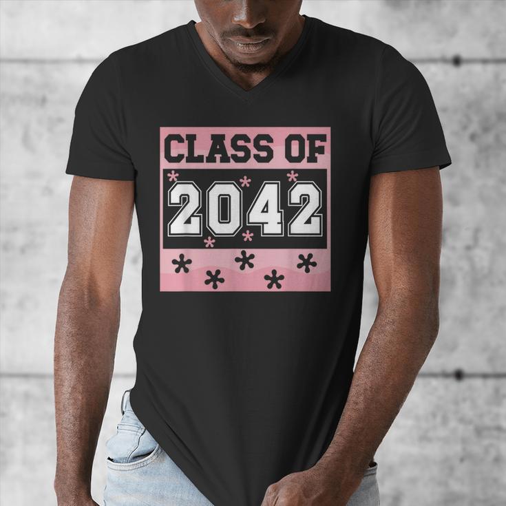Graduating Class Of 2042 First Day Of School 2042 Graduation Men's V-Neck T-Shirt