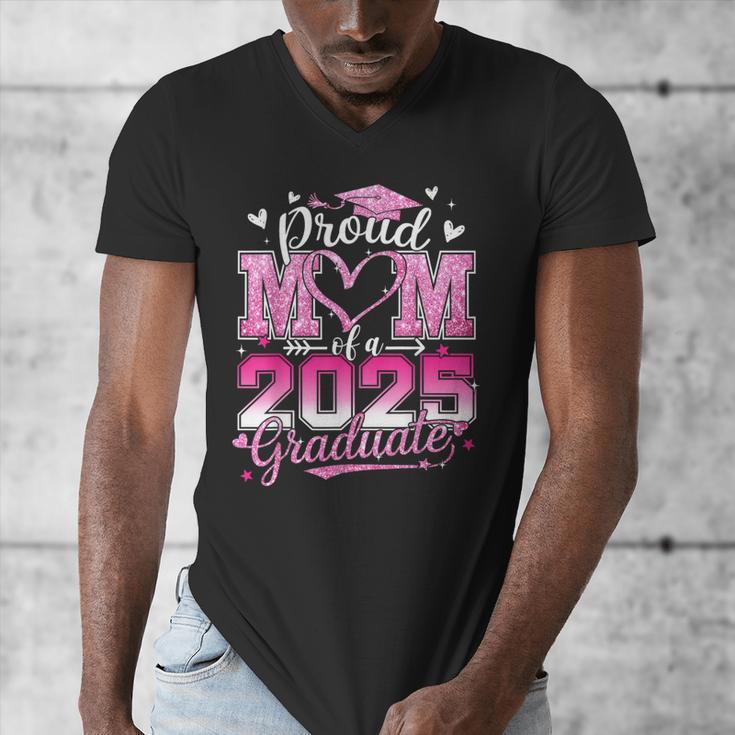 Graduation 2025 Proud Mom Of 2025 Graduate Floral Women Men's V-Neck T-Shirt